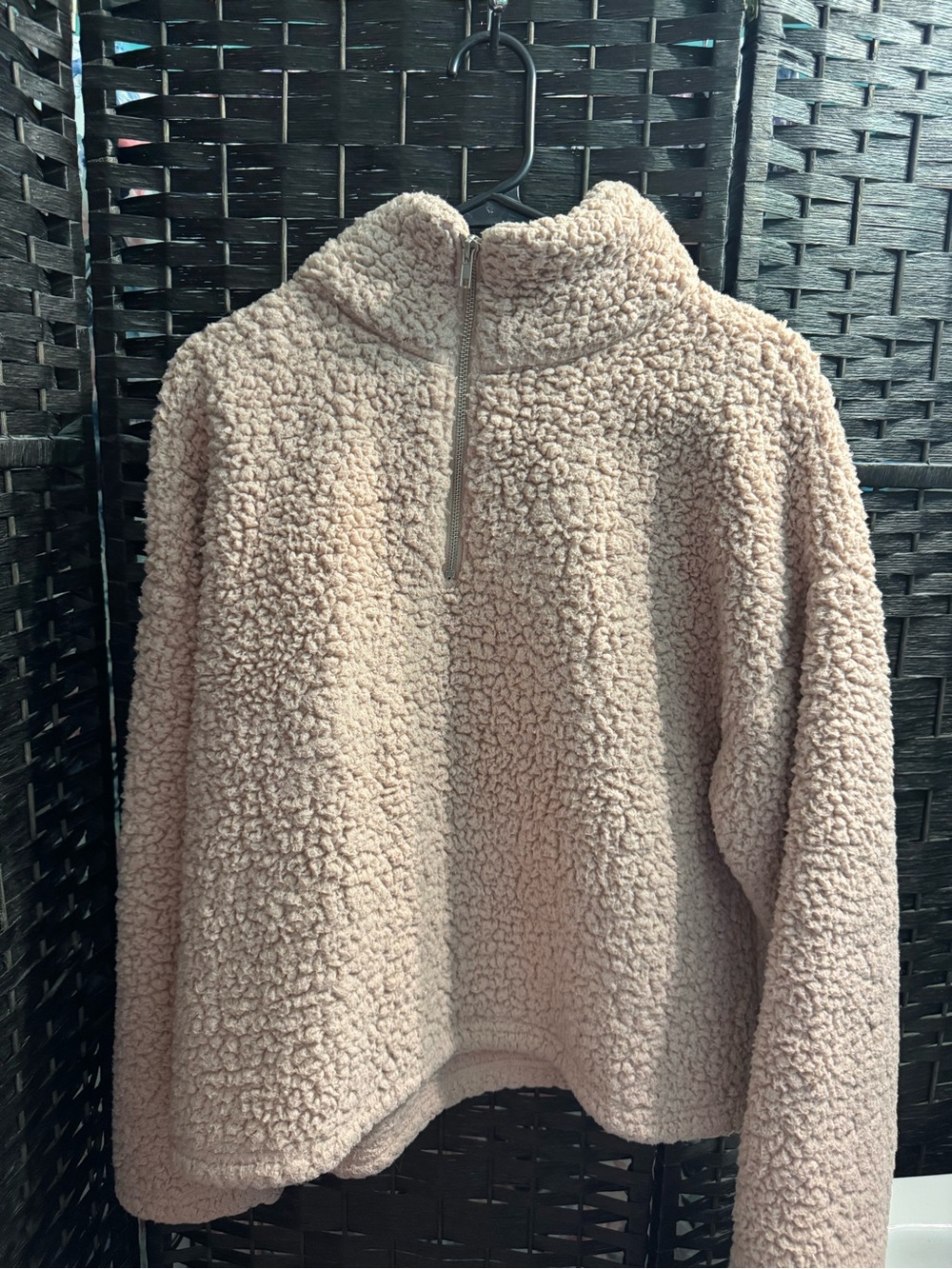 Thread & Supply Beige Teddy Jacket Pullover